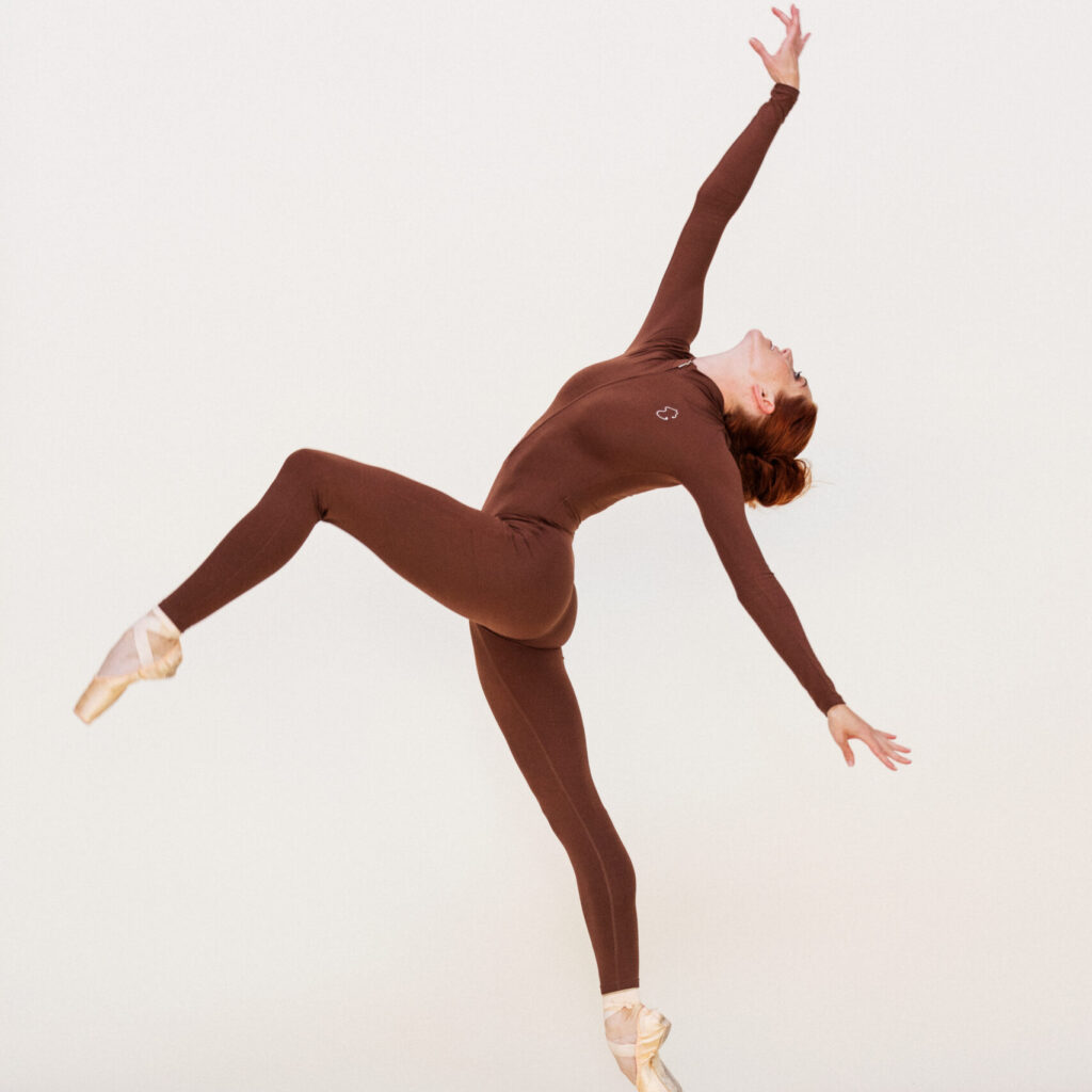 Long-Sleeve Full-Length Bodysuit - Cocoa Brown - Image 5