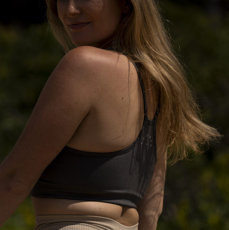 Scrunched Yoga Bra - Cave Grey - Image 6