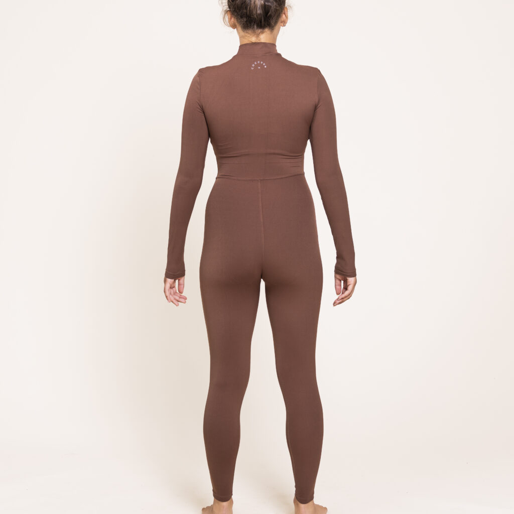 Long-Sleeve Full-Length Bodysuit - Cocoa Brown - Image 12