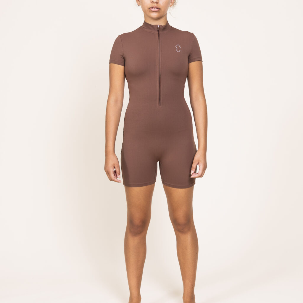 Short-Sleeve Short Bodysuit - Cocoa Brown - Image 13