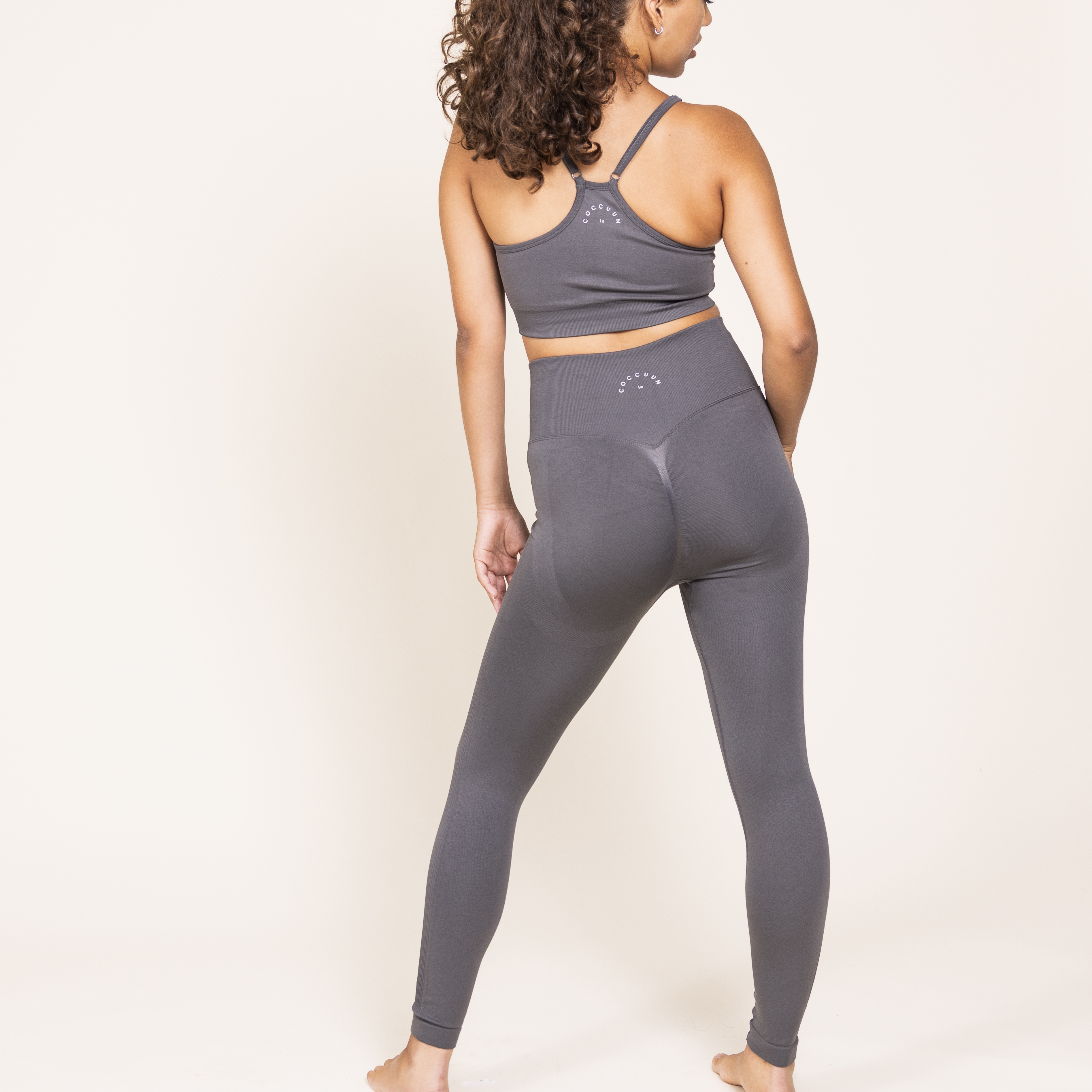 High Waist Scrunch Tights – Cave Grey - Image 10