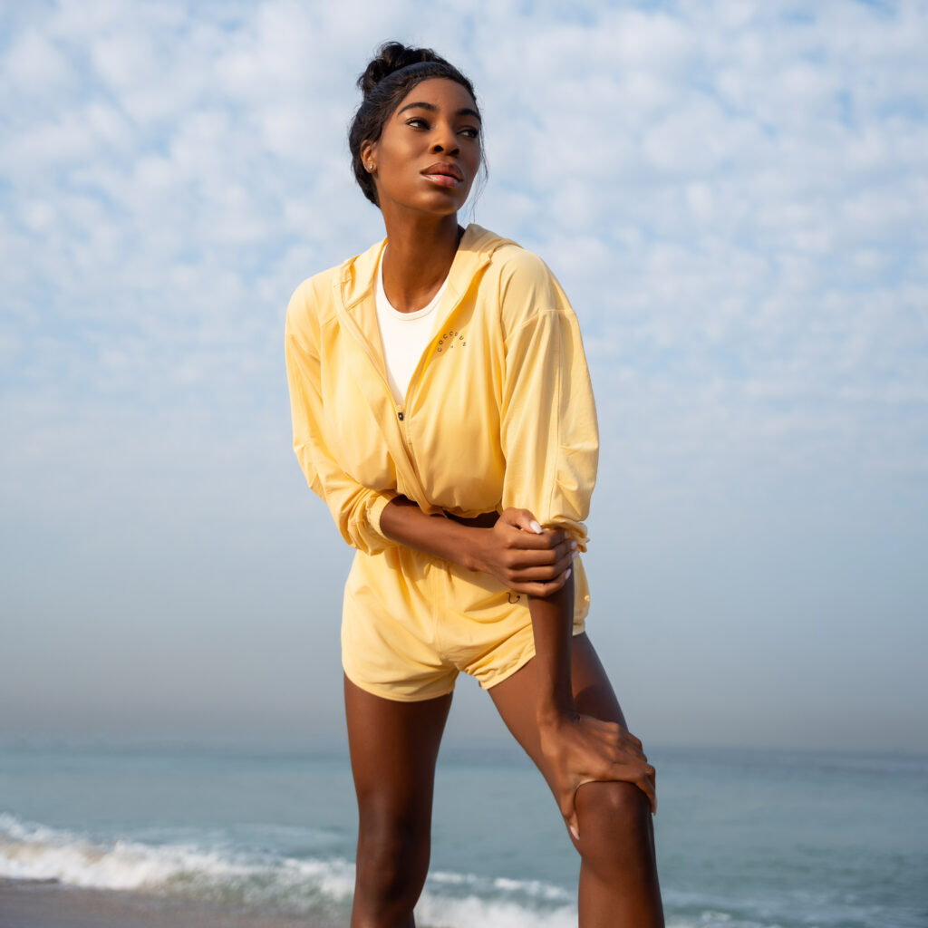 Cropped Meshy Bomber – Lemonade Yellow